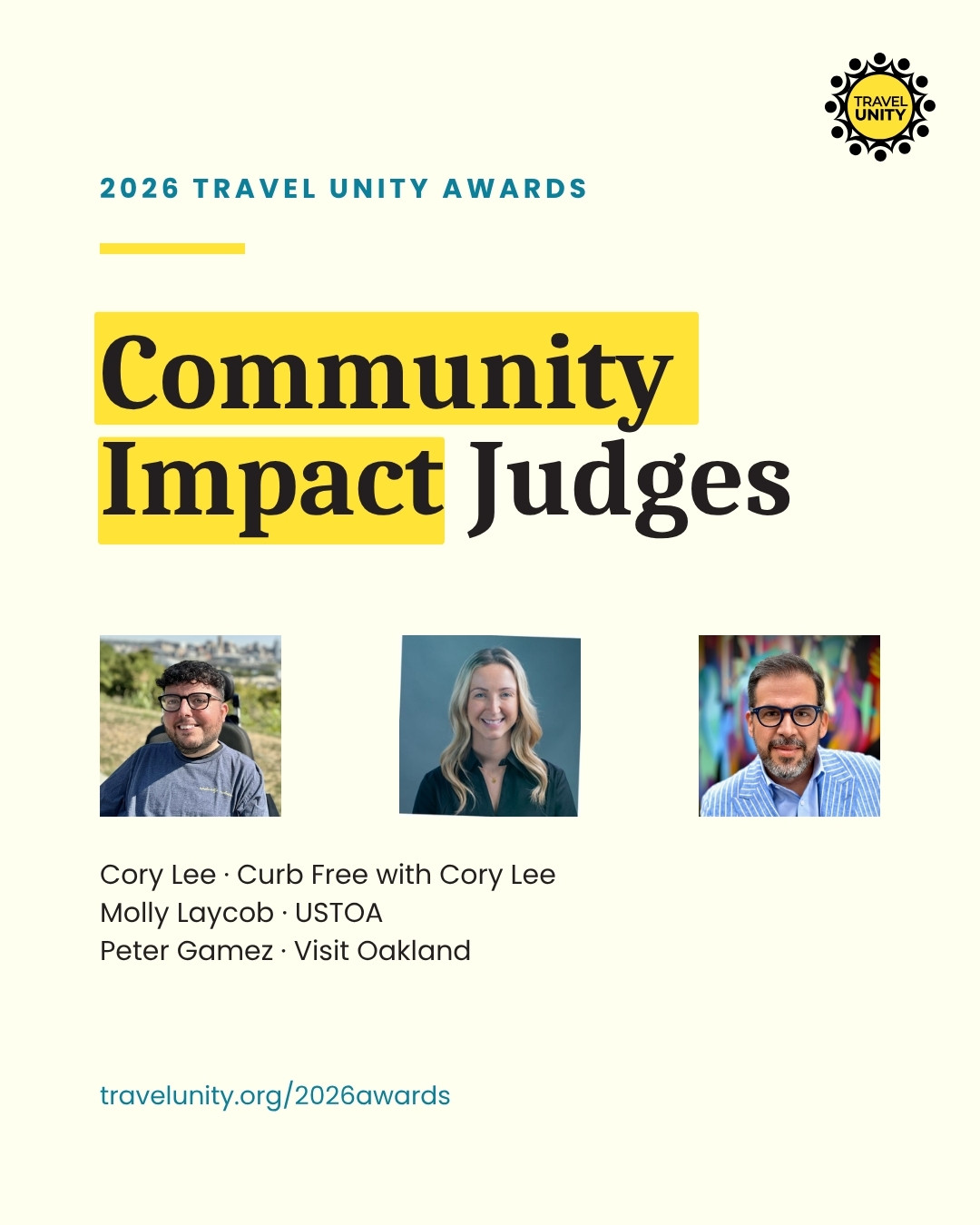 Community Impact judges: Cory Lee, Molly Laycob, Peter Gamez.