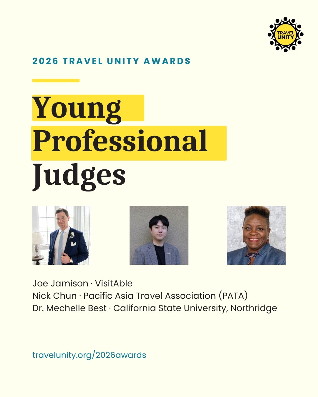 Young Professional judges: Joe Jamison, Nick Chun, Dr. Mechelle Best.
